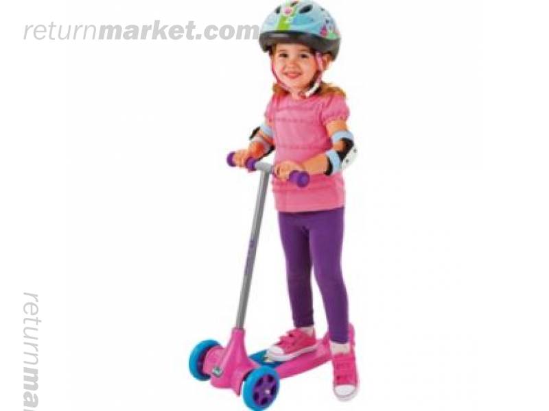 chad valley tilt and turn folding scooter pink