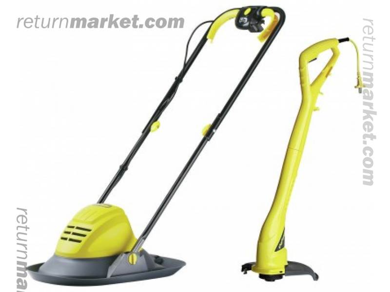 mcgregor 33cm corded rotary lawnmower 1200w and trimmer 250w